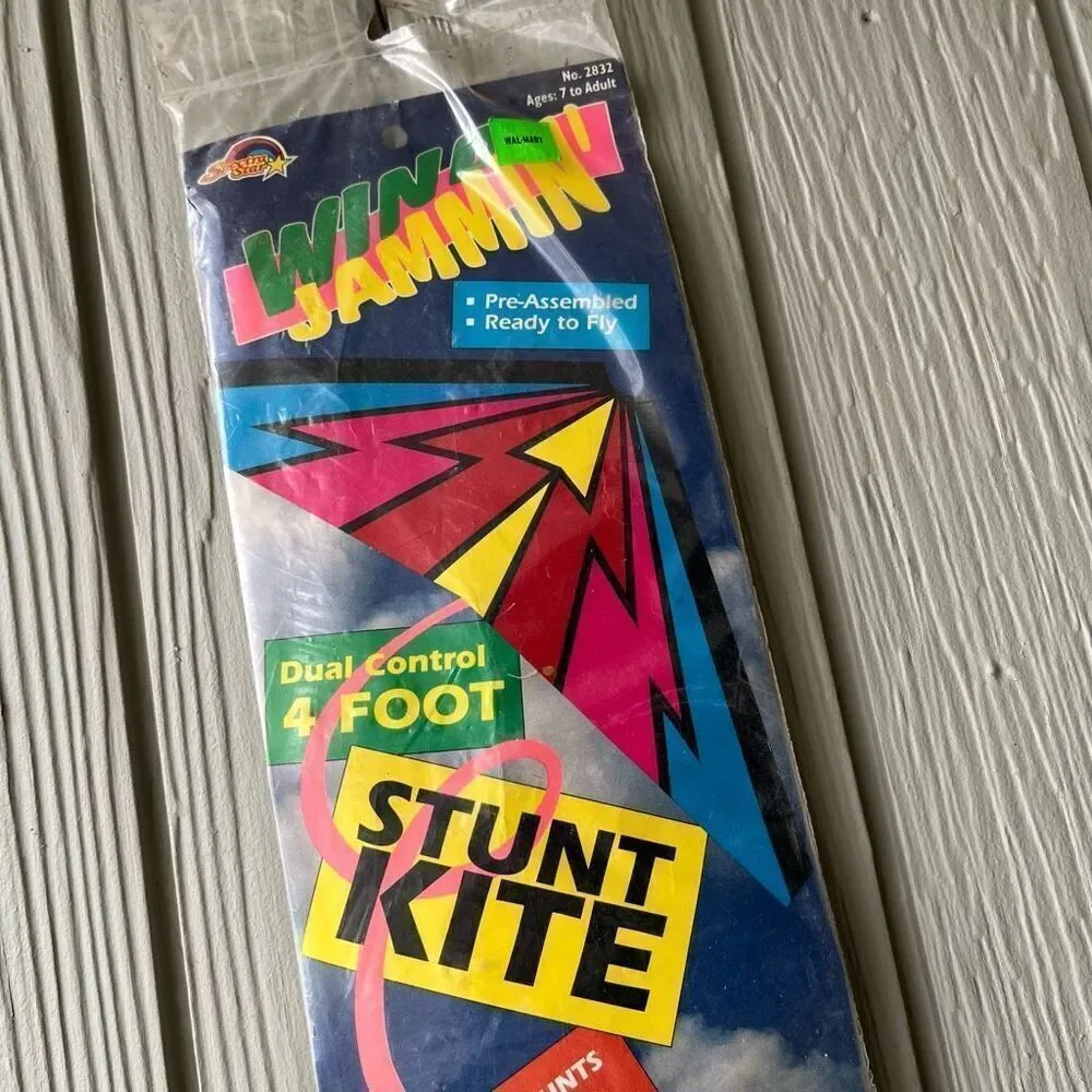 Vintage 1990 Spectra Star Dual Control Stunt Kite NIP Deadstock 4'